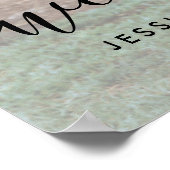 Fotokalligrafie Baby shower Welkomstteken Poster (Hoek)