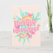 Fotokalligrafie bij meisjespastel kaart (Voorkant)