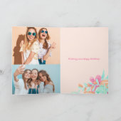 Fotokalligrafie bij meisjespastel kaart (Binnen)