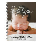 Fotokalligrafie Cross Religieuze doop Notitieboek (Voorkant)
