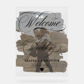 Fotokalligrafie, foto's, bruiloft welkom acryl bord (Voorkant)