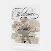 Fotokalligrafie, foto's, bruiloft welkom acryl bord (Hoek)