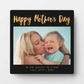 Fotokalligrafie Moederdag Gift Black Fotoplaat (Voorkant)