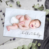 Fotokalligrafie Naam geboorte Stats New Baby Bedankkaart