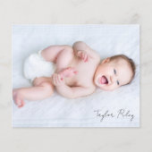 Fotokalligrafie Naam geboorteaankondiging Flyer (Voorkant)