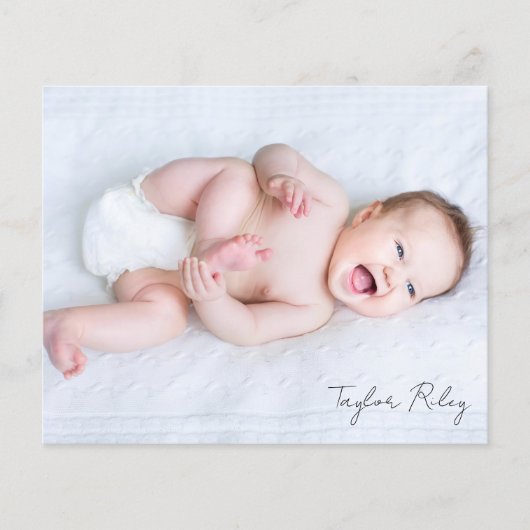 Fotokalligrafie Naam geboorteaankondiging Flyer (Voorkant)