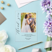 Fotokalligrafie Trouwen Dank u Acryl Uitnodigingen (Insitu (Huwelijk))