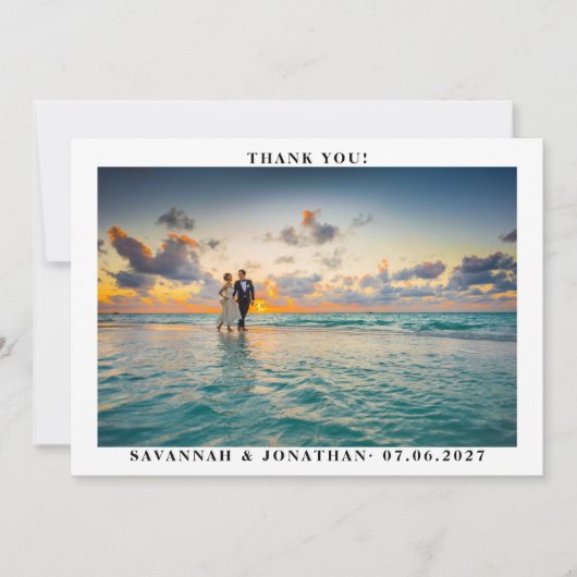 Fotokalligrafie Weddenschap Bedankkaart (Voorkant)