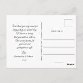 Fotokalligrafie Weddenschap Bedankt Briefkaart (Achterkant)