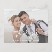 Fotokalligrafie Weddenschap Bedankt Briefkaart (Voorkant)