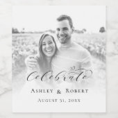 Fotokalligrafie Weddenschap Wijn Etiket (Enkel label)