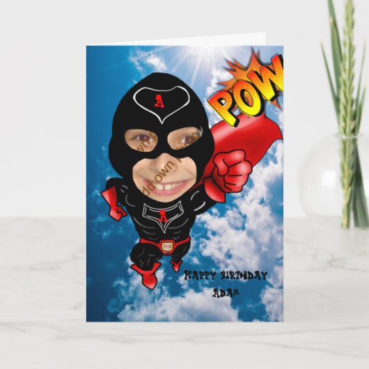 Fotokarikatuur - gezicht in gat kaart (Voorkant)