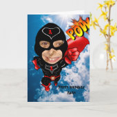 Fotokarikatuur - gezicht in gat kaart (Gele Bloem)