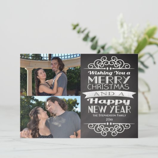 Fotokarton -  kerstfeest feestdagenkaart (Staand voorkant)