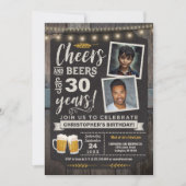 Fotokasten en bier 30e verjaardag uitnodiging (Voorkant)