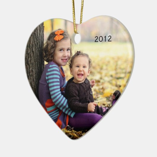 Fotokeepaardversiering Keramisch Ornament (Links)