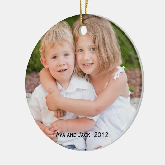 Fotokeepaardversiering Keramisch Ornament (Links)