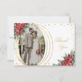 Fotokerstbruiloft Bedankkaart (Voorkant)