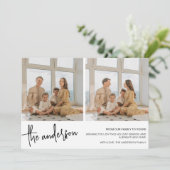 Fotokerstfeestfoto's uit de 2-serie Chic minimalis Feestdagenkaart (Staand voorkant)