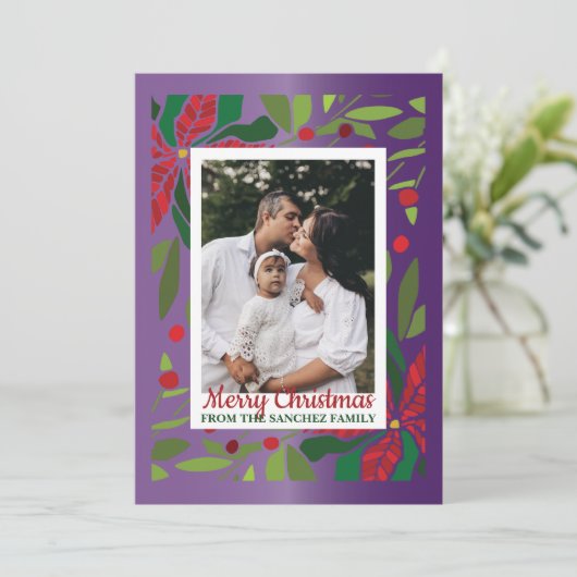 Fotokerstkaart Kaart (Staand voorkant)