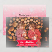 Fotokerstkaart met Vignette Faded Randen Feestdagenkaart (Voorkant / Achterkant)