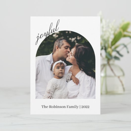 Fotokerstkaart | Moderne vakantiefotokaart Kaart (Staand voorkant)