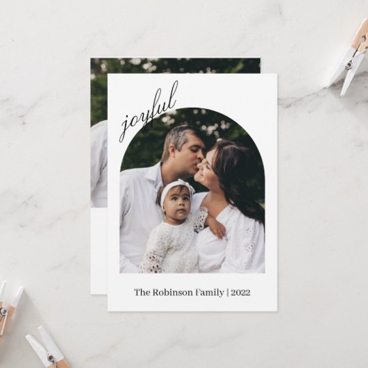 Fotokerstkaart | Moderne vakantiefotokaart Kaart (Voorkant / Achterkant in situ)