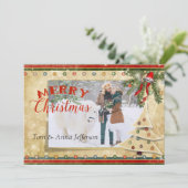 Fotokerstkaart Save The Date (Staand voorkant)