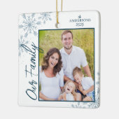 Fotokerstmis met familiehandschrift keramisch ornament (Links)