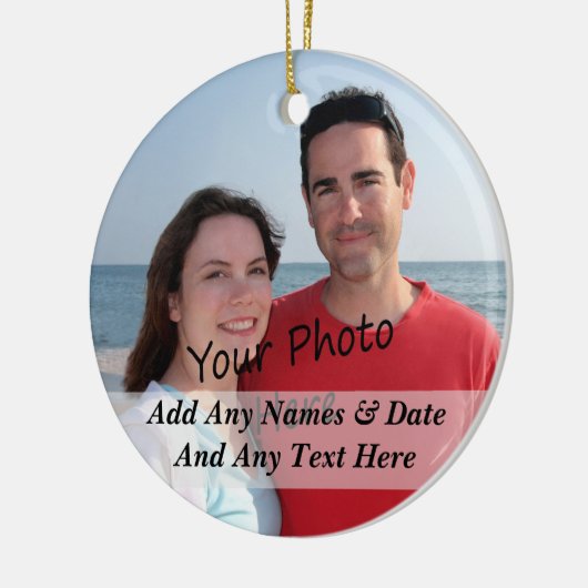 Fotokerstmis of andere feestdag keramisch ornament (Links)