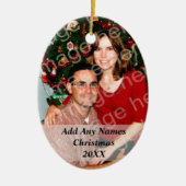 Fotokerstmis of andere feestdag keramisch ornament (Voorkant)