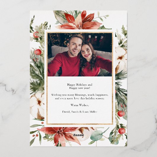 Fotokerstscript Folie Feestdagenkaart (Achterkant)