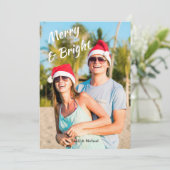 Fotokerstsieraden en helderheid feestdagenkaart (Staand voorkant)