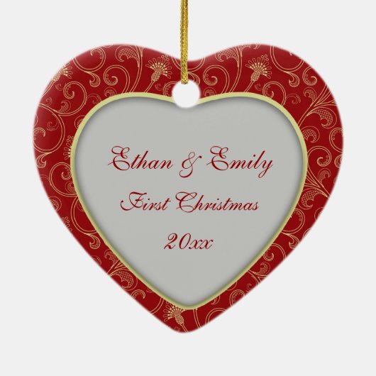 Fotokerstversiering Keramisch Ornament (Achterkant)