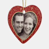 Fotokerstversiering Keramisch Ornament (Links)