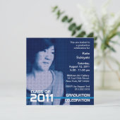 Fotoklasse 2011 Uitnodiging Sci Fi Blauw 6 toevoeg (Staand voorkant)