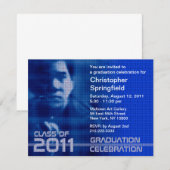 Fotoklasse 2011 Uitnodiging Sci Fi Blauw 7 toevoeg (Voorkant / Achterkant)