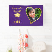 Fotoklasse 2025 Paarse en gouden Afstuderen Spandoek (Insitu)