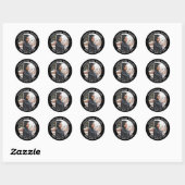 Fotoklasse Jaar zwart-wit modern Afstuderen Ronde Sticker (Vel)