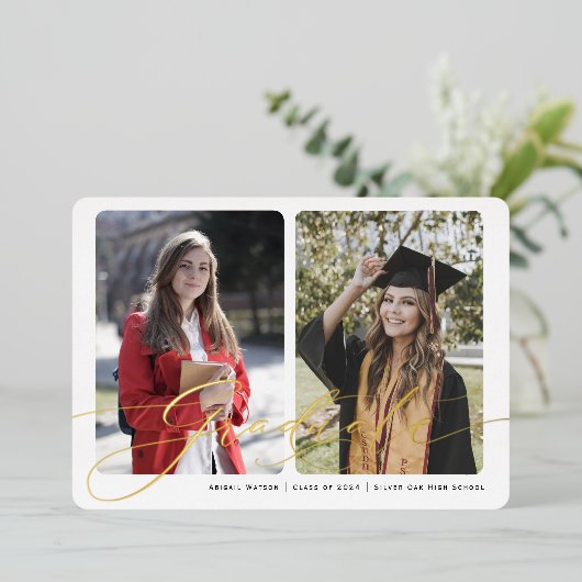 Fotoklasse van 2024 afstuderen Aankondiging (Staand Voorkant)