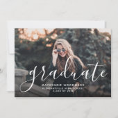 Fotoklasse van 2024 White Overlay Graduation Party Kaart (Voorkant)