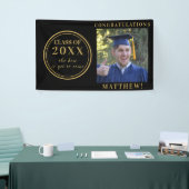 Fotoklasse van 2025 Zwart Goud Afstuderen Spandoek (Beurs)