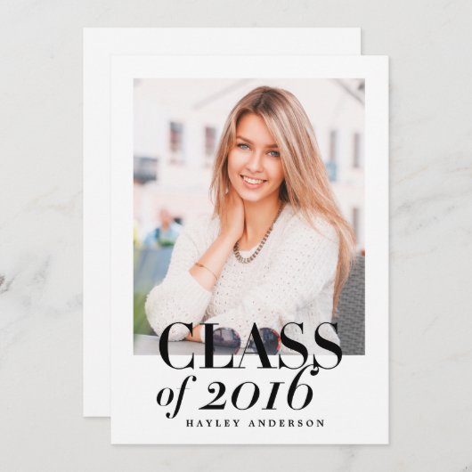 FOTOKLASSE VAN AFSTUDEREN 2016 KAART (Voorkant / Achterkant)