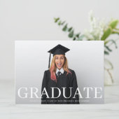 Fotoklassieker Typografie Afstuderen Aankondiging (Staand voorkant)