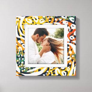 Fotokleurig dierpatroon canvas afdruk