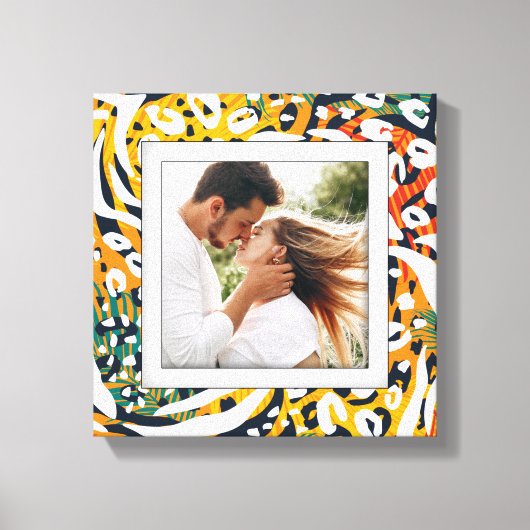 Fotokleurig dierpatroon canvas afdruk (Voorkant)