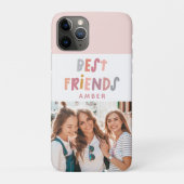 Fotokleurige leuke typografie beste vrienden Case-Mate iPhone case (Achterkant)