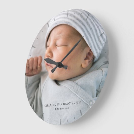 Fotoklok van pasgeboren Baby Grote Klok (Hoek)