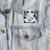 Fotoknop #loveislgeluider Brittany Snow Vierkante Button 5,1 Cm (In situ)