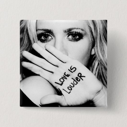 Fotoknop #loveislgeluider Brittany Snow Vierkante Button 5,1 Cm (Voorkant)